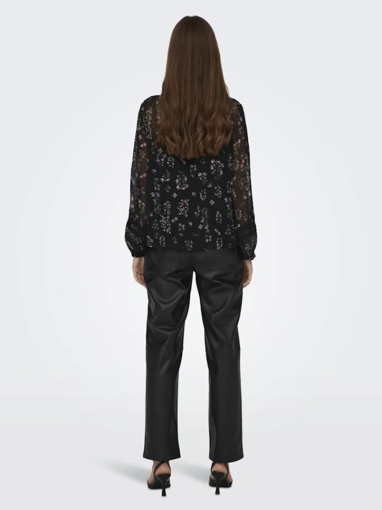 ONLTESSA ELIZA LS TOP WVN black