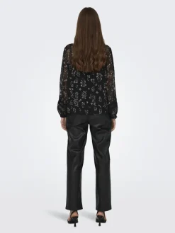ONLTESSA ELIZA LS TOP WVN black