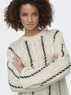 ONLTESSA LS CABEL STITCH O-NECK CC KNT birch