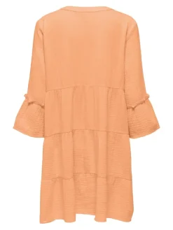 ONLTHYRA PEPLON DRESS NOOS WVN orange chiffon