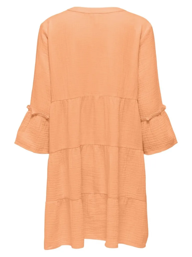 ONLTHYRA PEPLON DRESS NOOS WVN orange chiffon