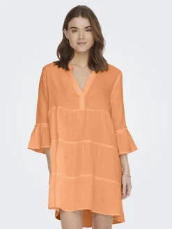 ONLTHYRA PEPLON DRESS NOOS WVN orange chiffon
