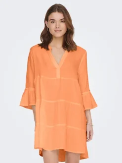 ONLTHYRA PEPLON DRESS NOOS WVN orange chiffon