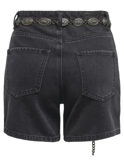 ONLVEGA HW WESTERN BELT DNM SHORTS BJ washed black