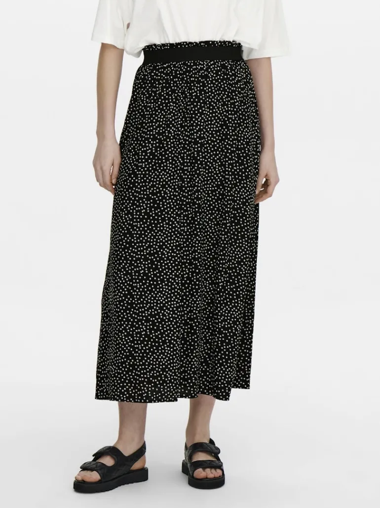 ONLVENEDIG AOP LIFE LONG SKIRT WVN NOOS black