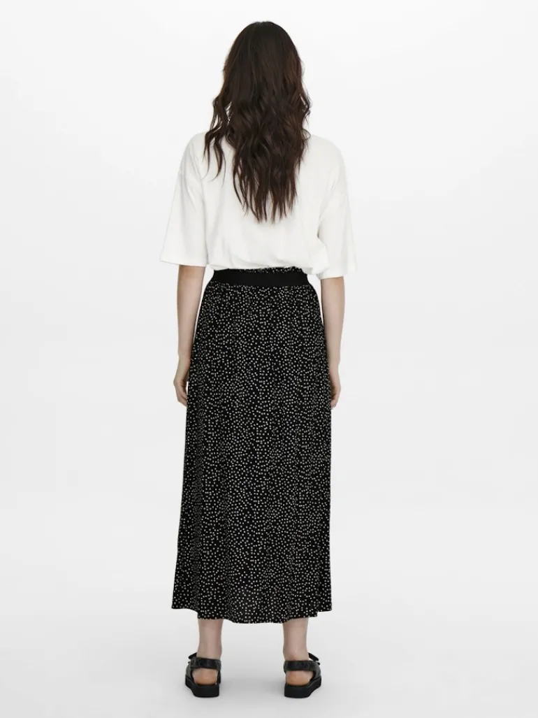 ONLVENEDIG AOP LIFE LONG SKIRT WVN NOOS black
