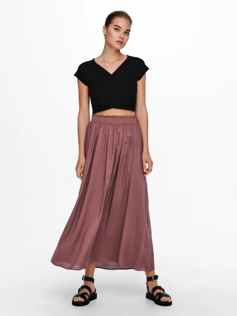 ONLVENEDIG LIFE LONG SKIRT WVN NOOS rose brown