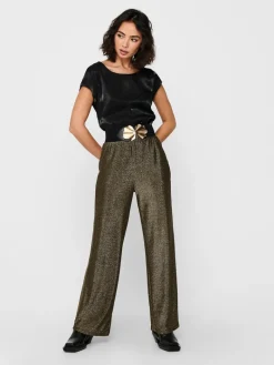 ONLVIC SS SHIMMER TOP NOOS WVN black