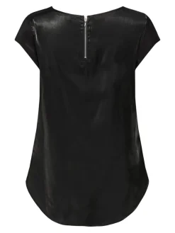 ONLVIC SS SHIMMER TOP NOOS WVN black