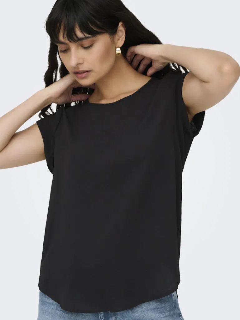 ONLVIC S/S SOLID TOP NOOS WVN black1
