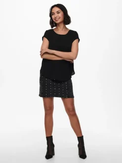 ONLVIC S/S SOLID TOP NOOS WVN black1