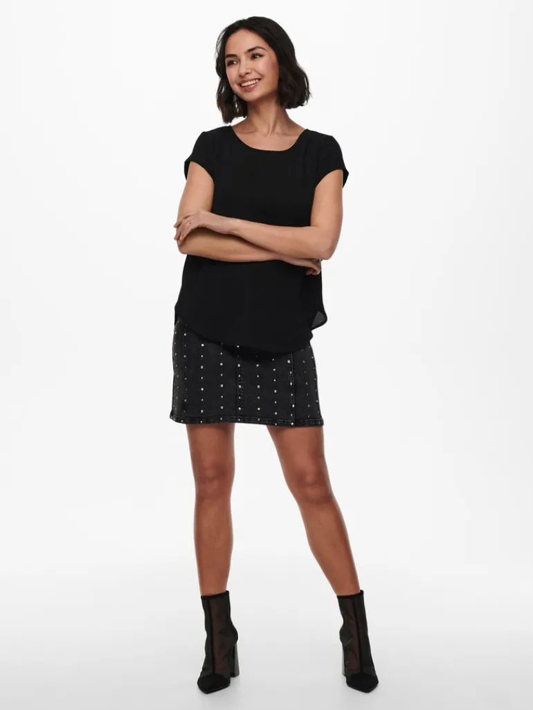 ONLVIC S/S SOLID TOP NOOS WVN black1