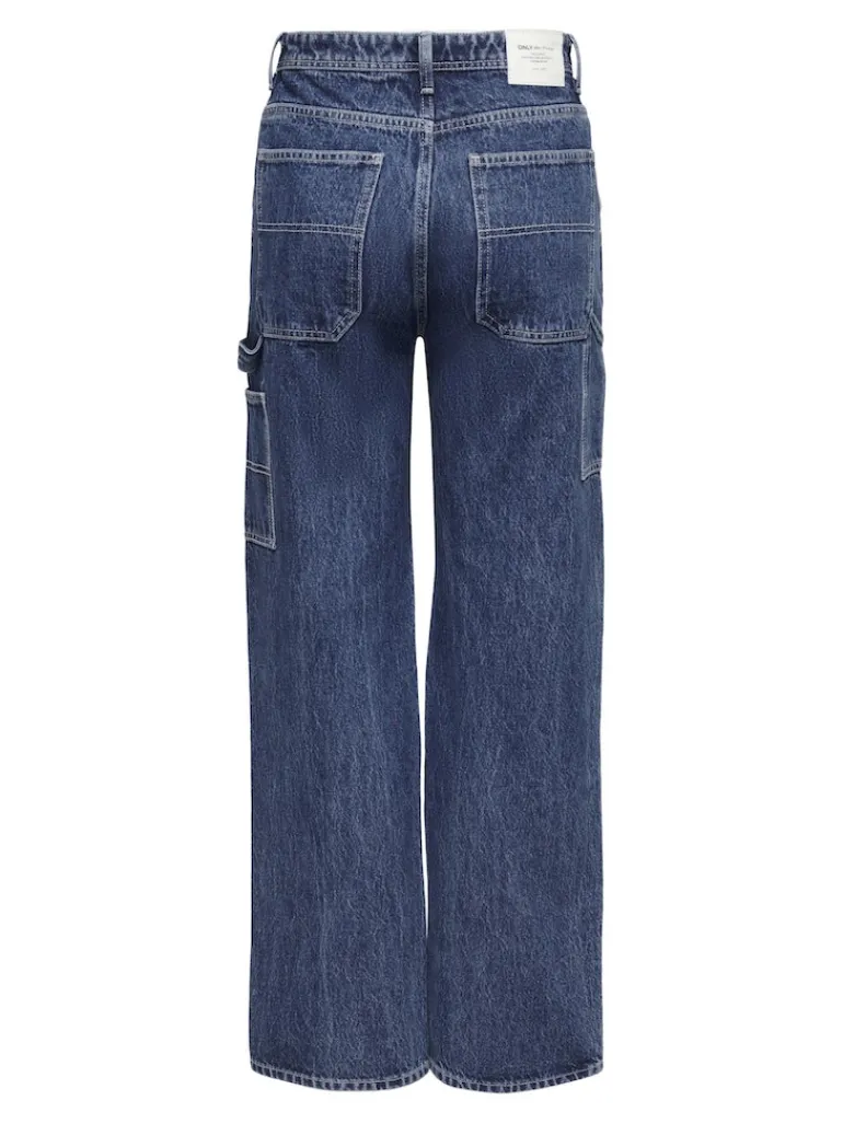 ONLWEST HW CARPENTER STR DNM DOT507 medium blue denim