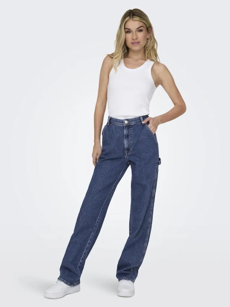 ONLWEST HW CARPENTER STR DNM DOT507 medium blue denim