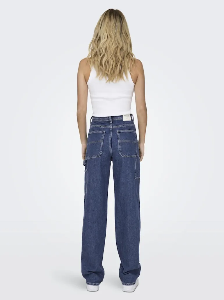 ONLWEST HW CARPENTER STR DNM DOT507 medium blue denim