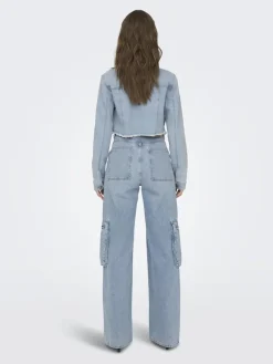 ONLWONDER LS CROPPED DNM JACKET GUA NOOS light blue denim