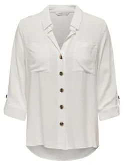 ONLYASMIN SHIRT L/S WVN NOOS snow white