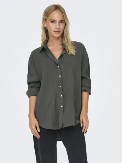 ONLZAZIMA L/S LOOSE SHIRT WVN NOOS phantom
