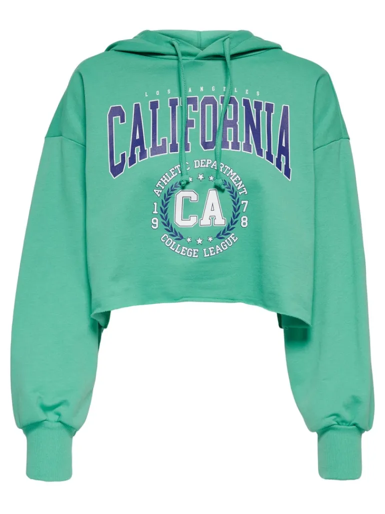 ONLZOEY LS DREAMER CROPPED HOOD NN winter green