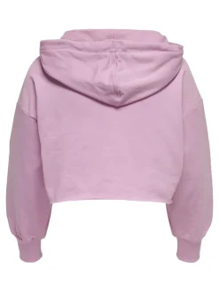 ONLZOEY LS DREAMER CROPPED HOOD NN chalk violet