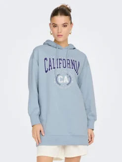 ONLZOEY LS DREAMER OVERSIZE SWT TUNIC CS dusty blue