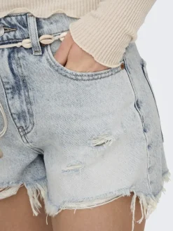 ONLZUMA HW SHELL BELT DNM SHORTS BJ light blue denim