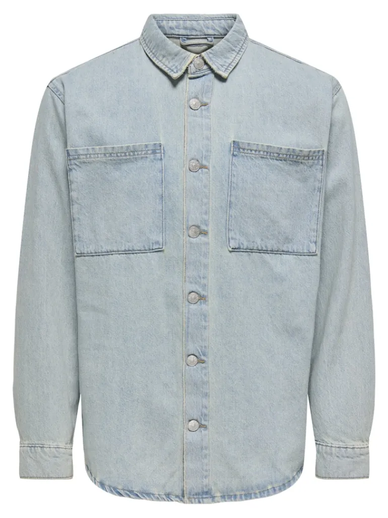 ONSALP BOX TAI DNM JACKET light blue denim