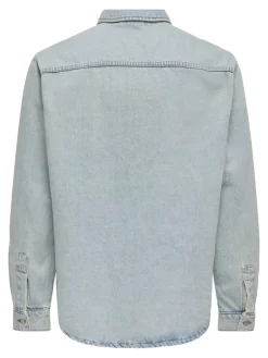ONSALP BOX TAI DNM JACKET light blue denim