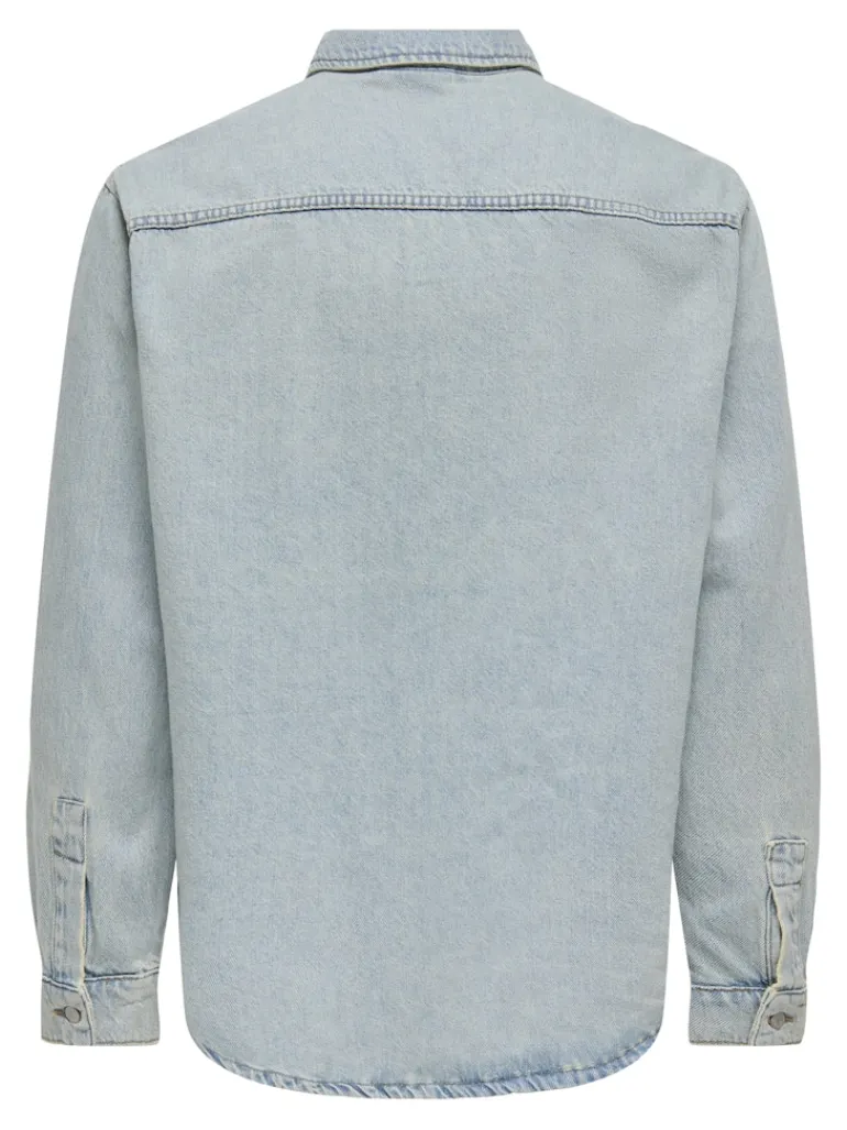 ONSALP BOX TAI DNM JACKET light blue denim