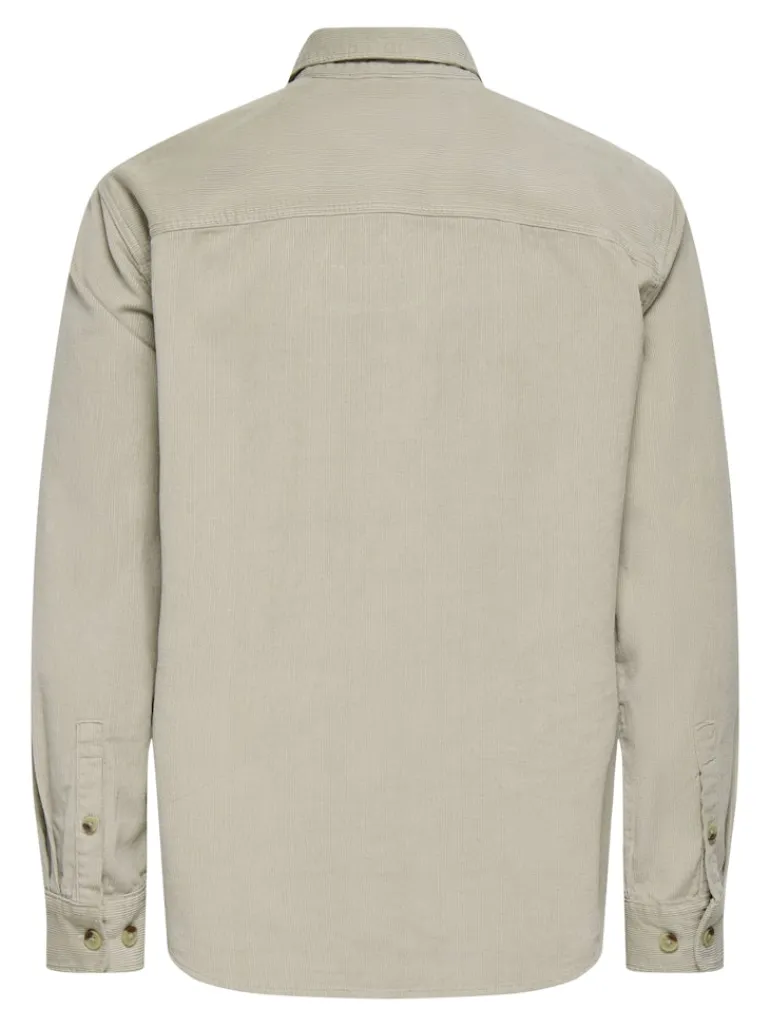 ONSALP 2PKT WASHD CORD LS SHIRT OTL silver lining