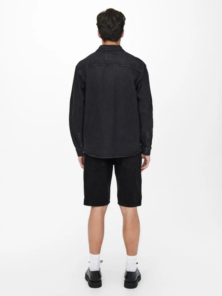 ONSAVI SHORTS BLACK PK 1899 black denim