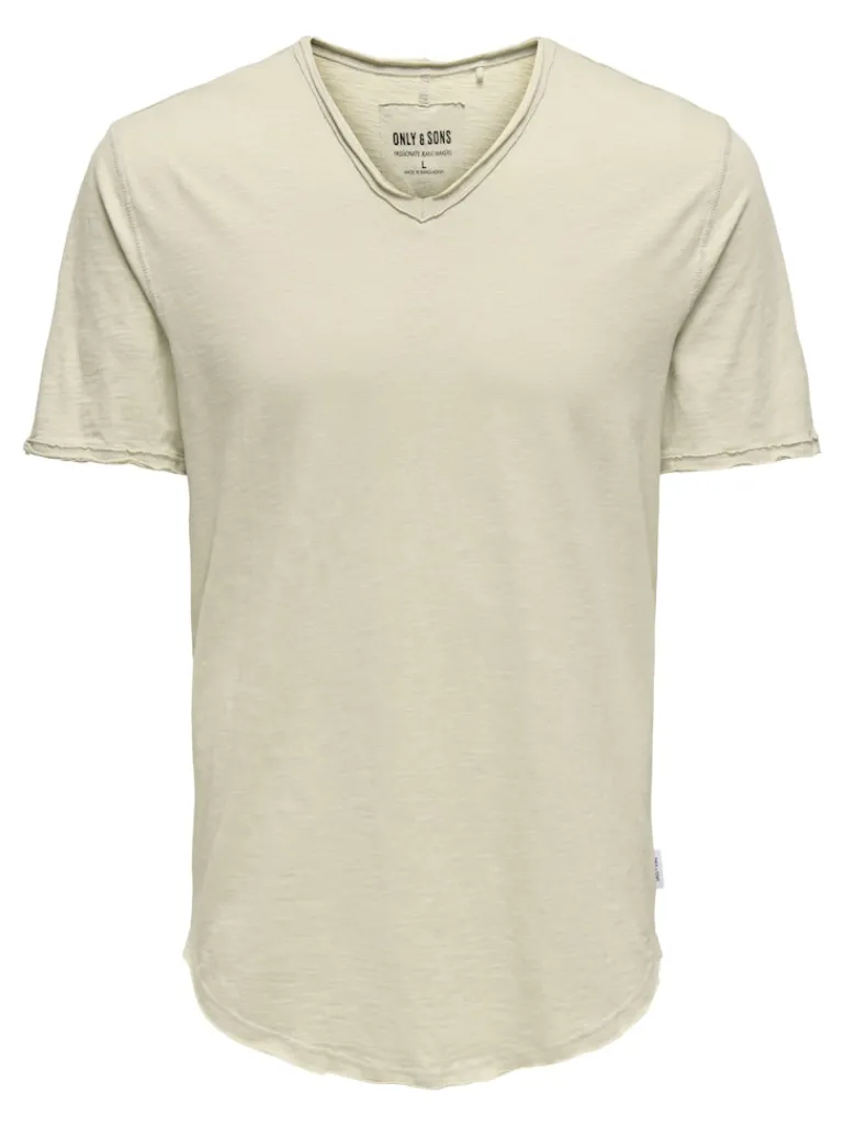 ONSBENNE LONGY V-NECK SS TEE NOOS silver lining