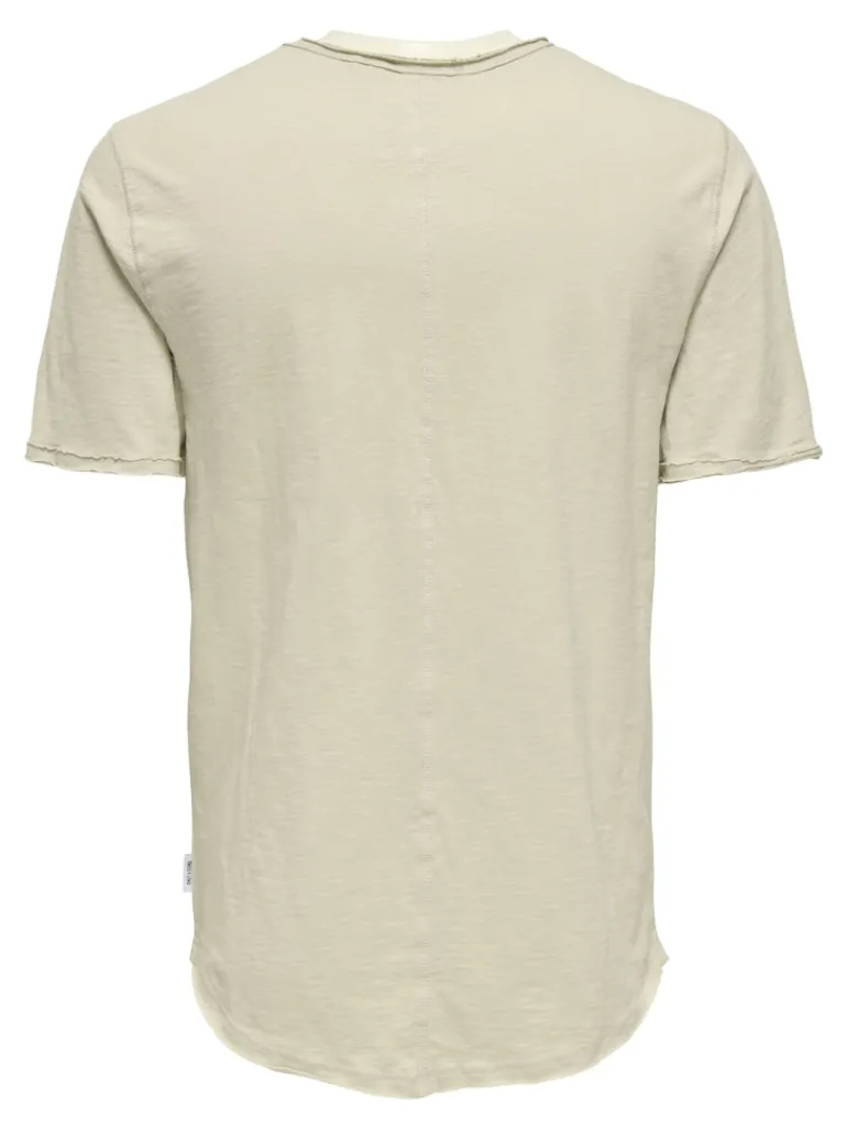 ONSBENNE LONGY V-NECK SS TEE NOOS silver lining