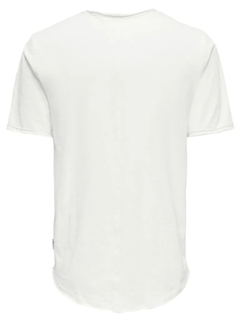 ONSBENNE LONGY V-NECK SS TEE NOOS bright white