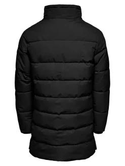ONSCARL LIFE LONG QUILTED COAT OTW NOOS black