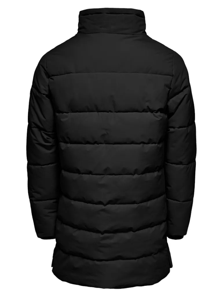 ONSCARL LIFE LONG QUILTED COAT OTW NOOS black