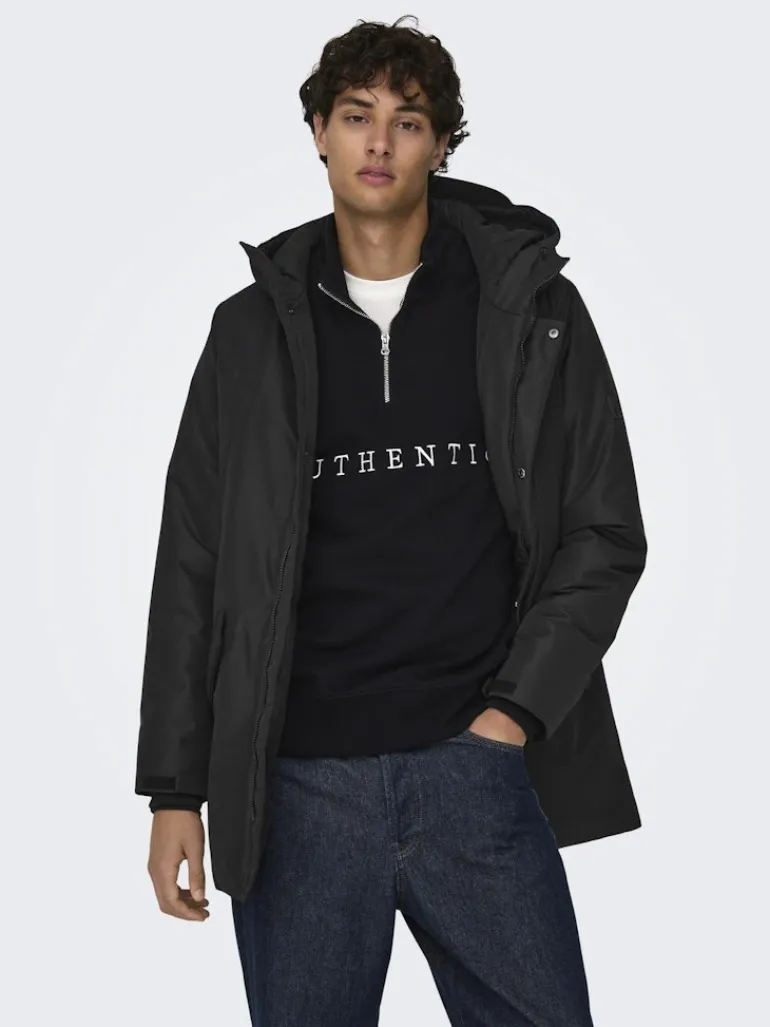 ONSCARL LIFE PARKA OTW black