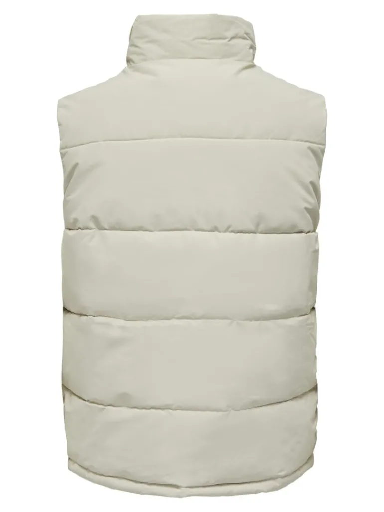 ONSCARL LIFE QUILTED VEST OTW silver lining