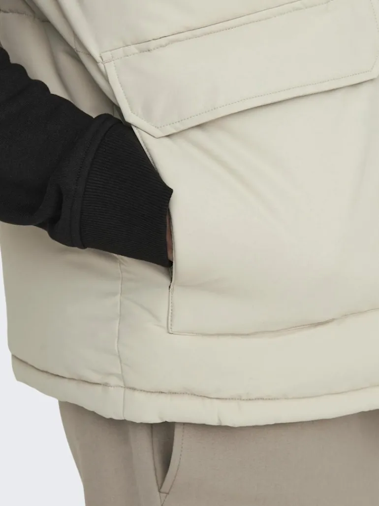 ONSCARL LIFE QUILTED VEST OTW silver lining
