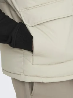 ONSCARL LIFE QUILTED VEST OTW silver lining
