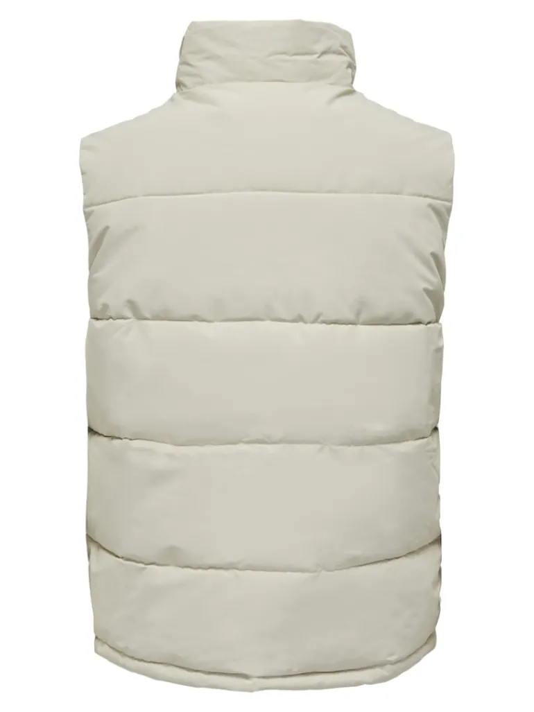 ONSCARL LIFE QUILTED VEST OTW silver lining