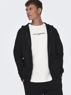 ONSCERES ZIP THR. HOODIE SWEAT NOOS black