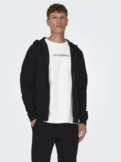 ONSCERES ZIP THR. HOODIE SWEAT NOOS black