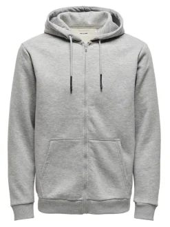 ONSCERES ZIP THR. HOODIE SWEAT NOOS light grey melange