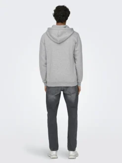 ONSCERES ZIP THR. HOODIE SWEAT NOOS light grey melange