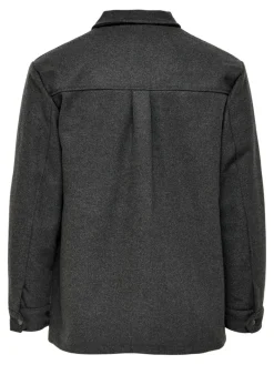 ONSCREED LOOSE WOOL JACKET OTW dark grey melange