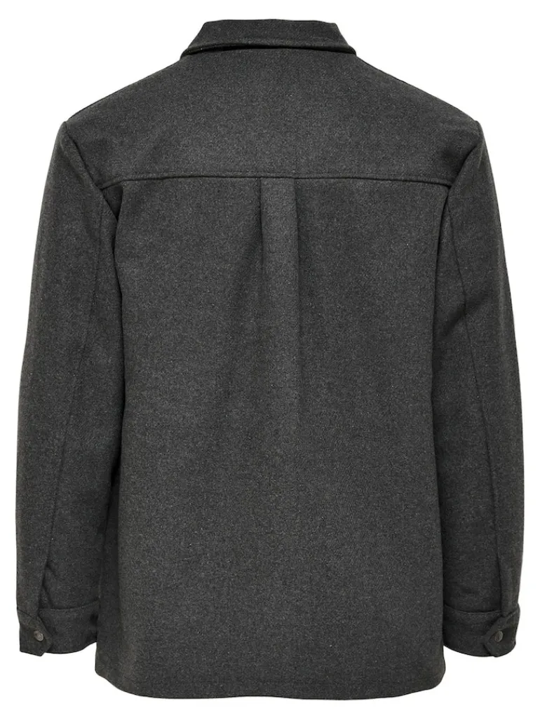 ONSCREED LOOSE WOOL JACKET OTW dark grey melange