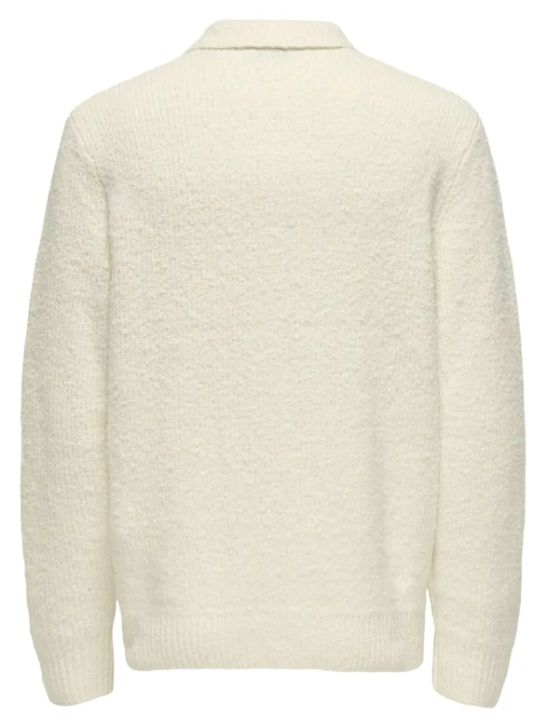 ONSDALE RLX LS POLO KNIT NOOS gardenia