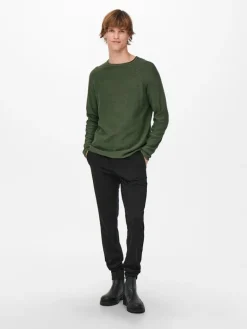 ONSDEXTOR 12 WASH RAGLAN KNIT olive night