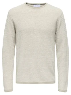 ONSERIC REG 12 STRUC CREW KNIT NOOS silver lining2